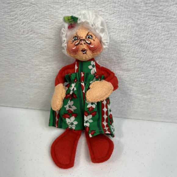 Annalee Doll Vintage 1981 Mrs Claus 5 Inch Doll Christmas Holiday Decoration - Picture 2 of 9